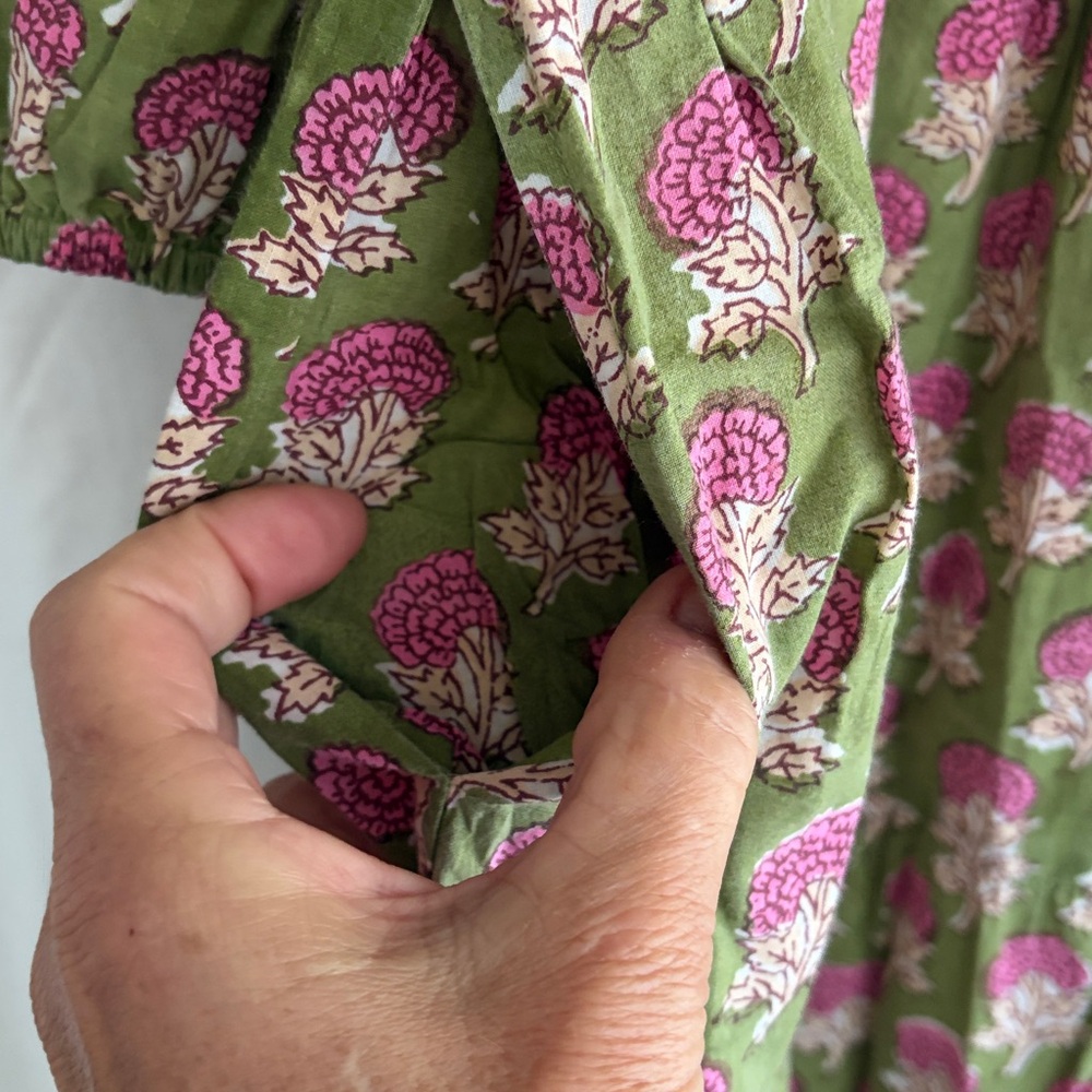 Victoria Dunn Green and Pink Floral Maxi Dress - XS - Picture 5 of 9